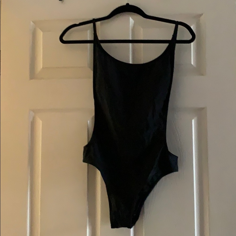Sunny Co. Black One Piece Bathing Suit Size L NWT